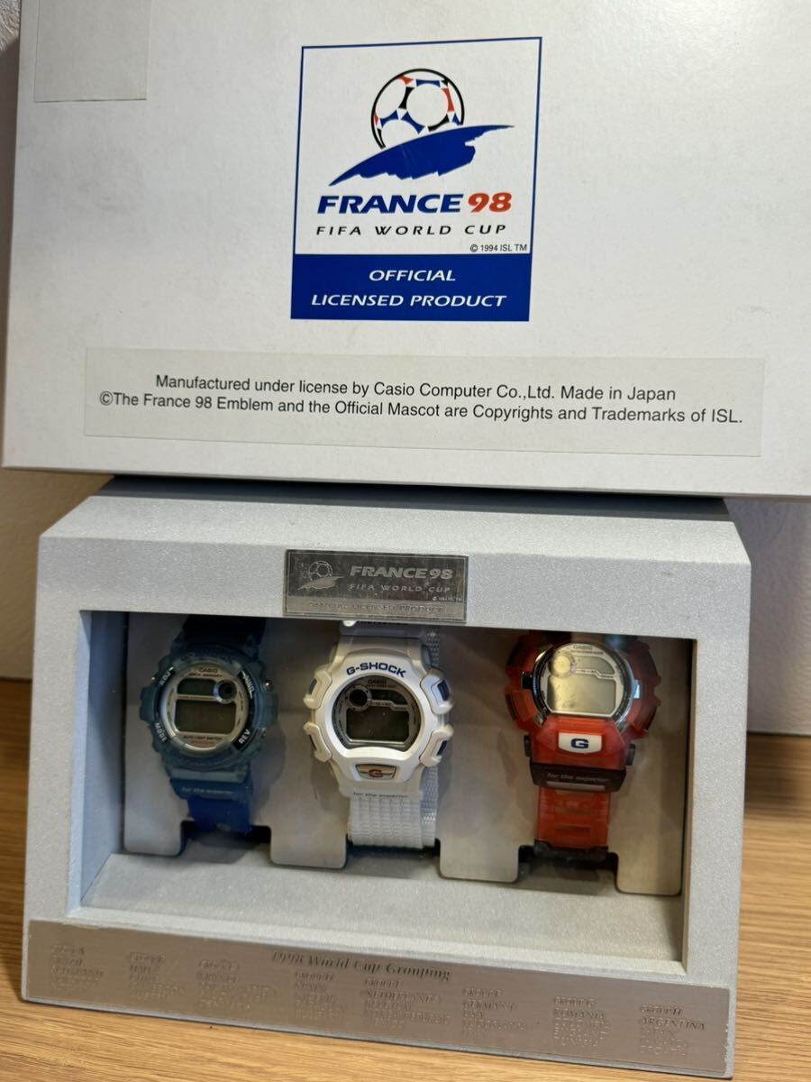 CASIO カシオ G-SHOCK Gショック FIFA WORLD CUP 98 ワールドカップ フランス G-WCUP クォーツ 腕時計 3本セット ケース 箱付_画像1