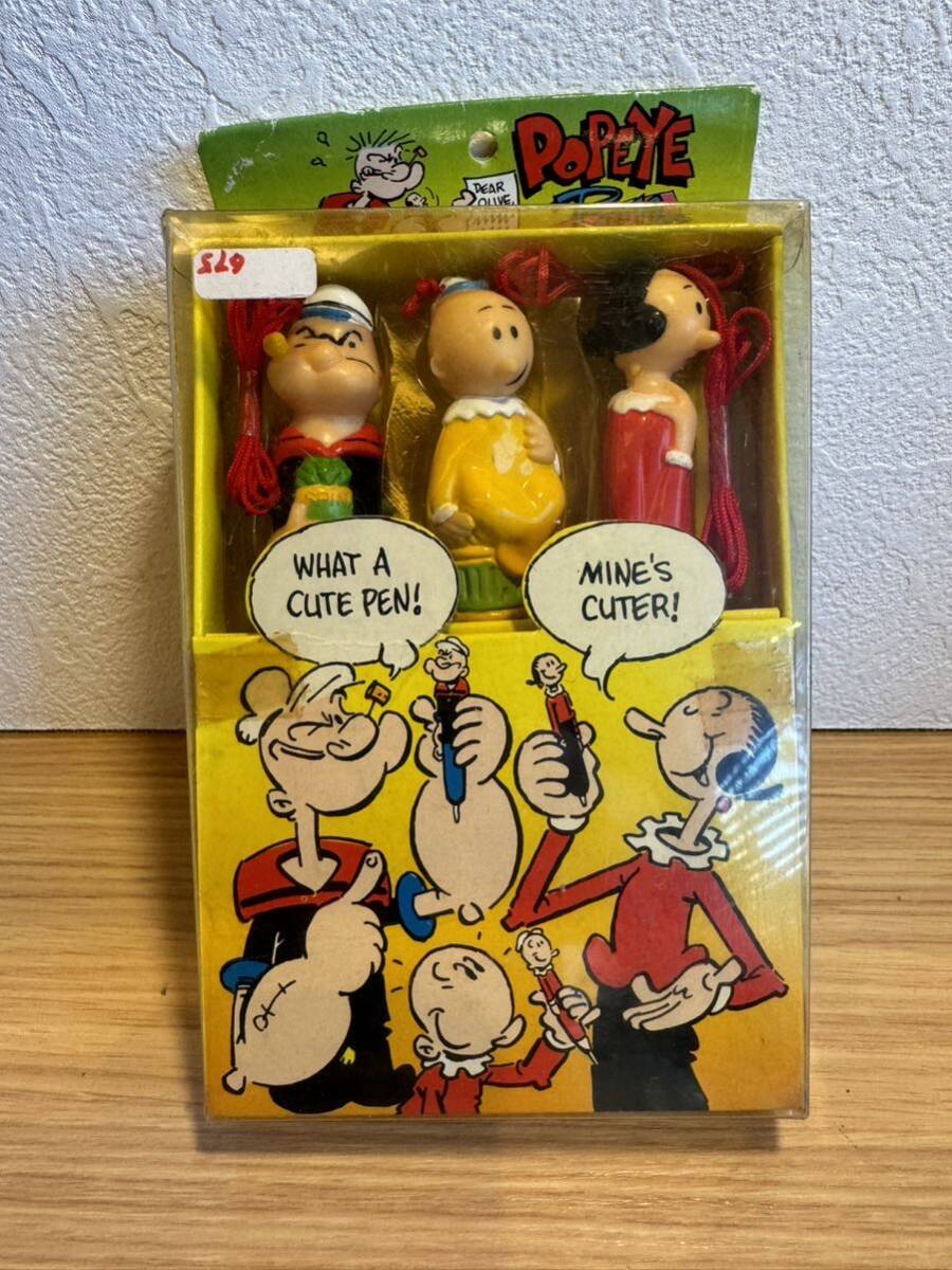 92年製 POPEYE ポパイ フィギュア ペン ポパイペン　オリーブ ジュニア ドール レトロ 雑貨 USA アメトイ_画像1