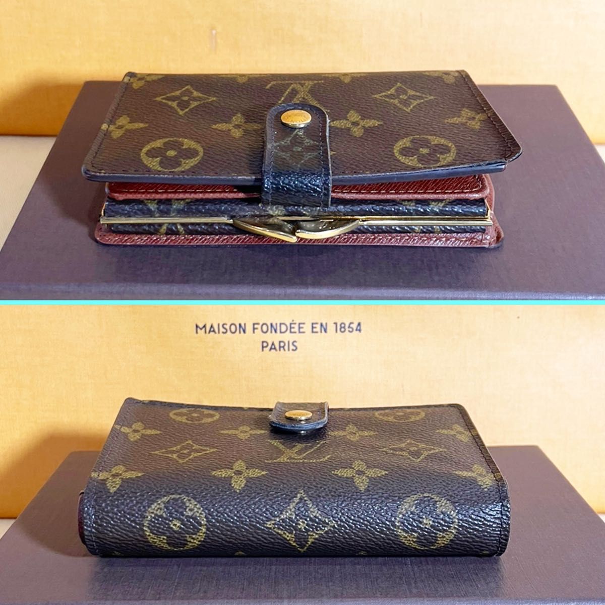 ルイヴィトン モノグラム ヴィエノワ 二つ折り財布 VUITTON LOUIS