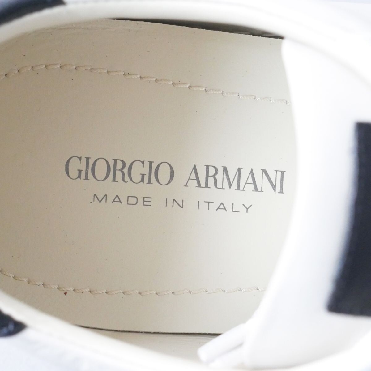 dp491●GIORGIO ARMANI●ジョルジオアルマーニ●本革カーフレザー●人気スタイルスニーカー●本革靴●6_画像7