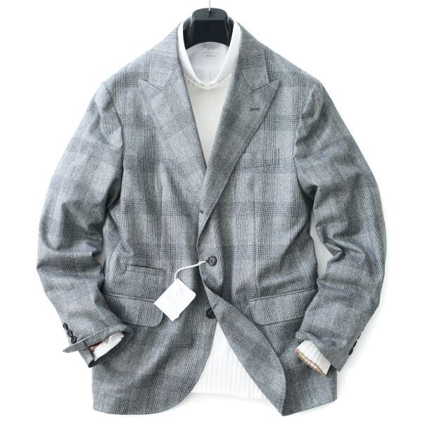 dp272●BRUNELLO CUCINELLI●ブルネロクチネリ●バージンウール●ピークドラペルシングルブレストジャケット●50_画像2