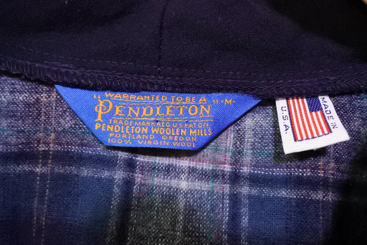 80's PENDLETON ペンドルトン ウール カーディガン オンブレチェック size M USA製 ビンテージ_画像4