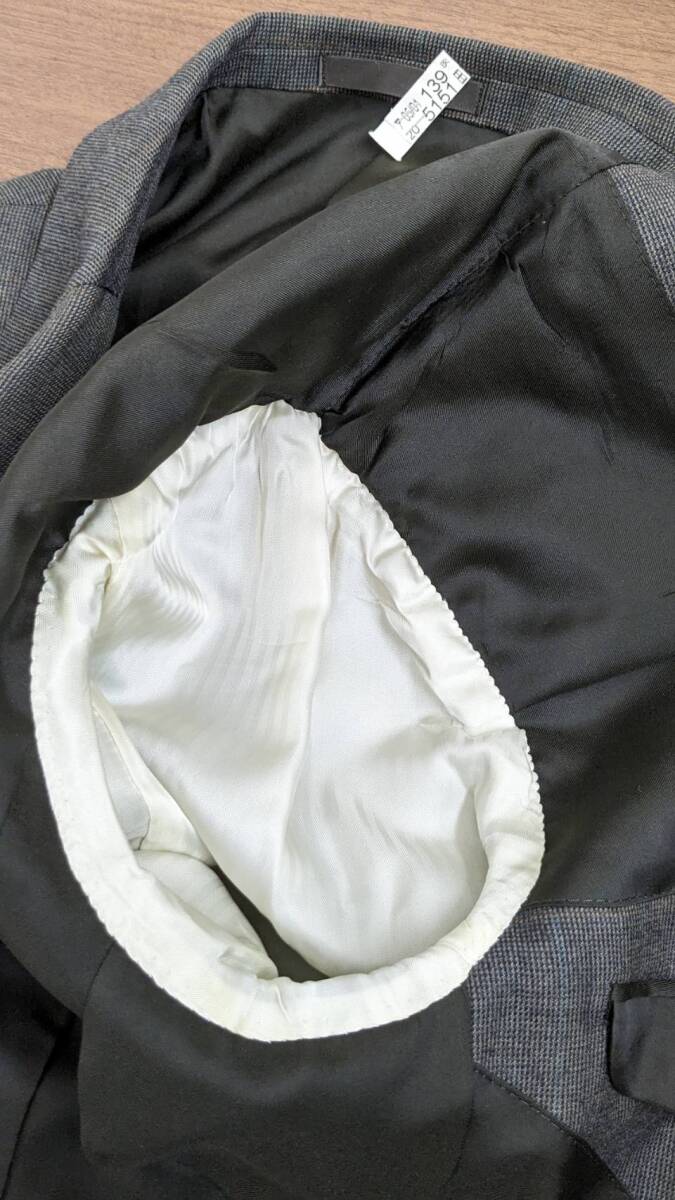 【C】BURBARRY バーバリー スーツ セットアップ 毛100％ メンズ グレー系 M_画像6