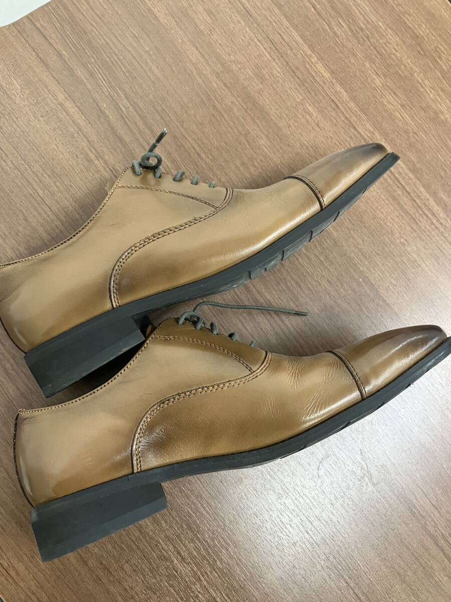 【M】MICHEL KLEIN　革靴　ブラウンカラー　サイズ：24.5ｃｍ　メンズシューズ　紐靴　天然革　_画像6