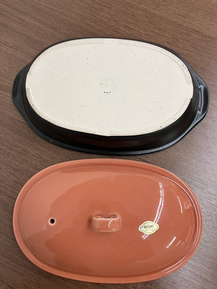 【M】有田焼　レンジで焼けるくん　陶器　調理器具　キッチン用品　中古品_画像4