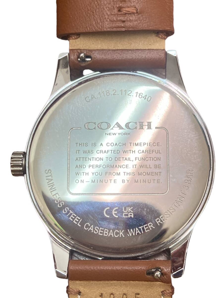 【C】コーチ COACH メンズ腕時計 CA.118.2.112.1640 革ベルト BAXTER バクスター クォーツ 稼働品 付属品付き の画像2
