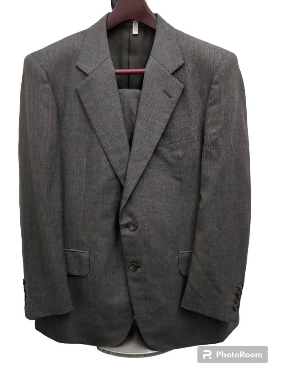 【C】BURBARRY バーバリー スーツ セットアップ 毛100％ メンズ グレー系 M_画像1