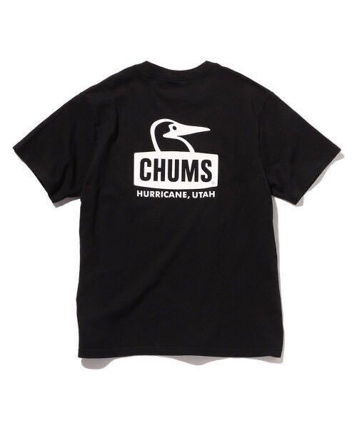 CHUMS×FREAK'S STORE/チャムス 別注 ブービーフェイス バックプリント クルーネックTシャツ　L黒_画像2