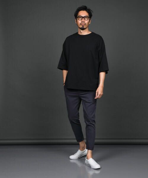 The DUFFER of ST.GEORGE 「GUM STRETCH LINEN」SKINNY CHINO：超伸縮 麻混「ガムストレッチ」スキニー チノパン　Mネイビー_画像3