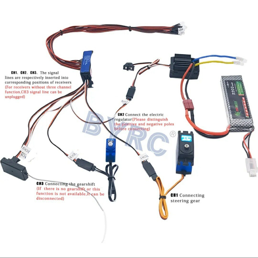 即決《送料無料》　フルアクション　電飾　12灯　　　ラジコン　ボディ　tt01 tt02 YD-2　ドリパケ　ヨコモ　タミヤ　電装　LED イーグル　