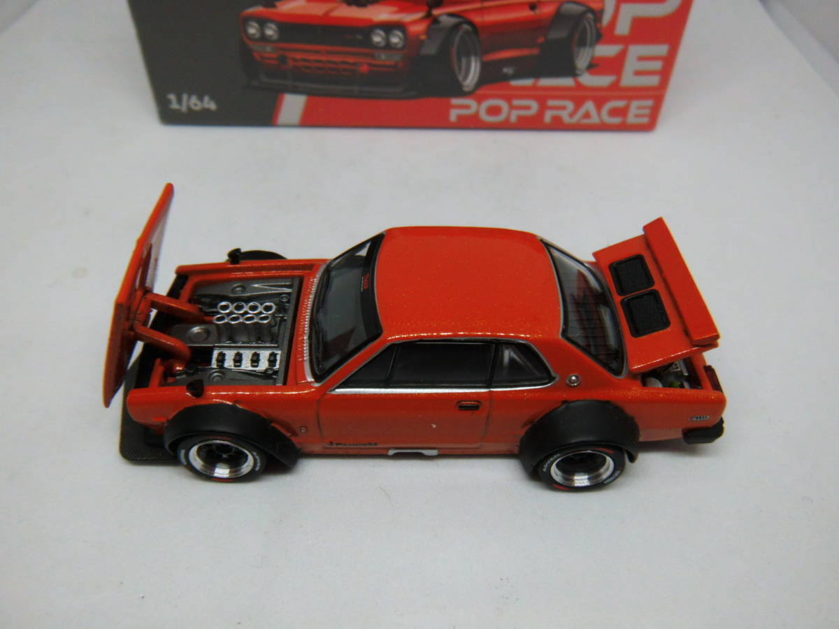 【最後の在庫：貴重】POP RACE 1/64 PR64-32 SKYLINE GT-R V8 DRIFT(HAKOSUKA) ポップレース スカイライン GT-R V8 ドリフト(ハコスカ)_画像9