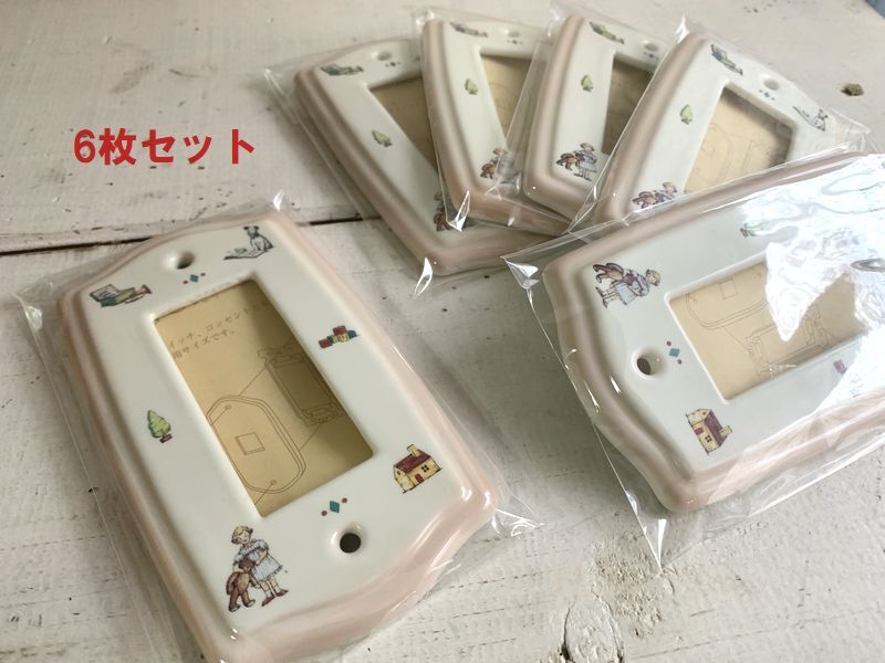 *M20*Manyma knee small mezzo n switch plate switch cover 3 positions 6 pieces set ceramics France miscellaneous goods household goods reference total 11,220 jpy 