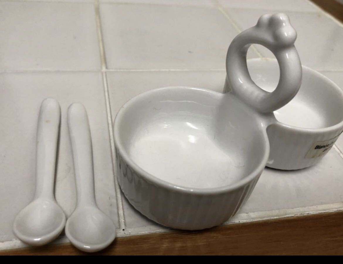 白い食器５点まとめて まとめ売り 白皿 ボウル 調味料入れ ココット皿 ミニ食器 キッチン雑貨 白茶わん 小皿 小鉢 洋食器 の画像8