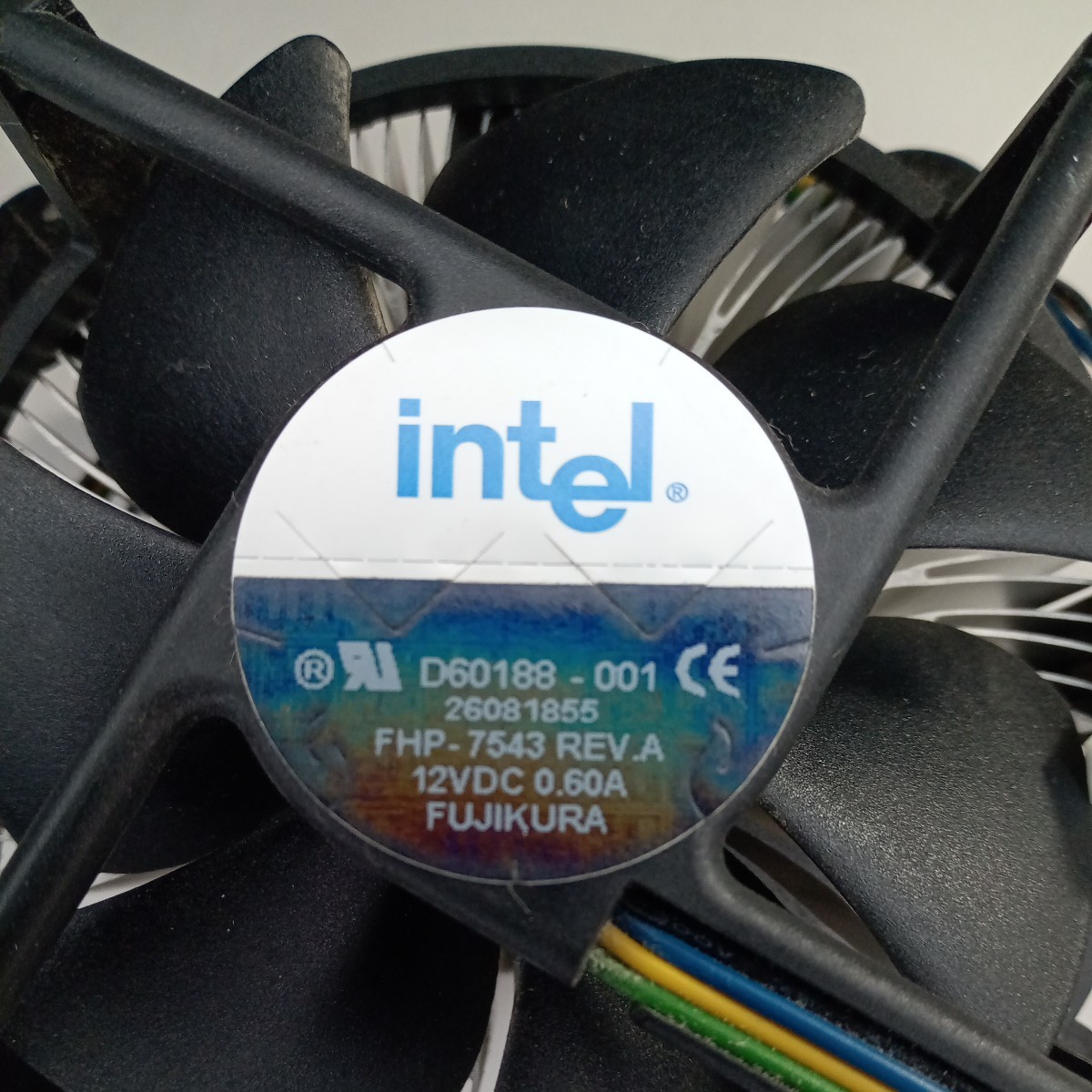 Intel CPUクーラー 銅芯 LGA775　D60188-001 中古_画像2