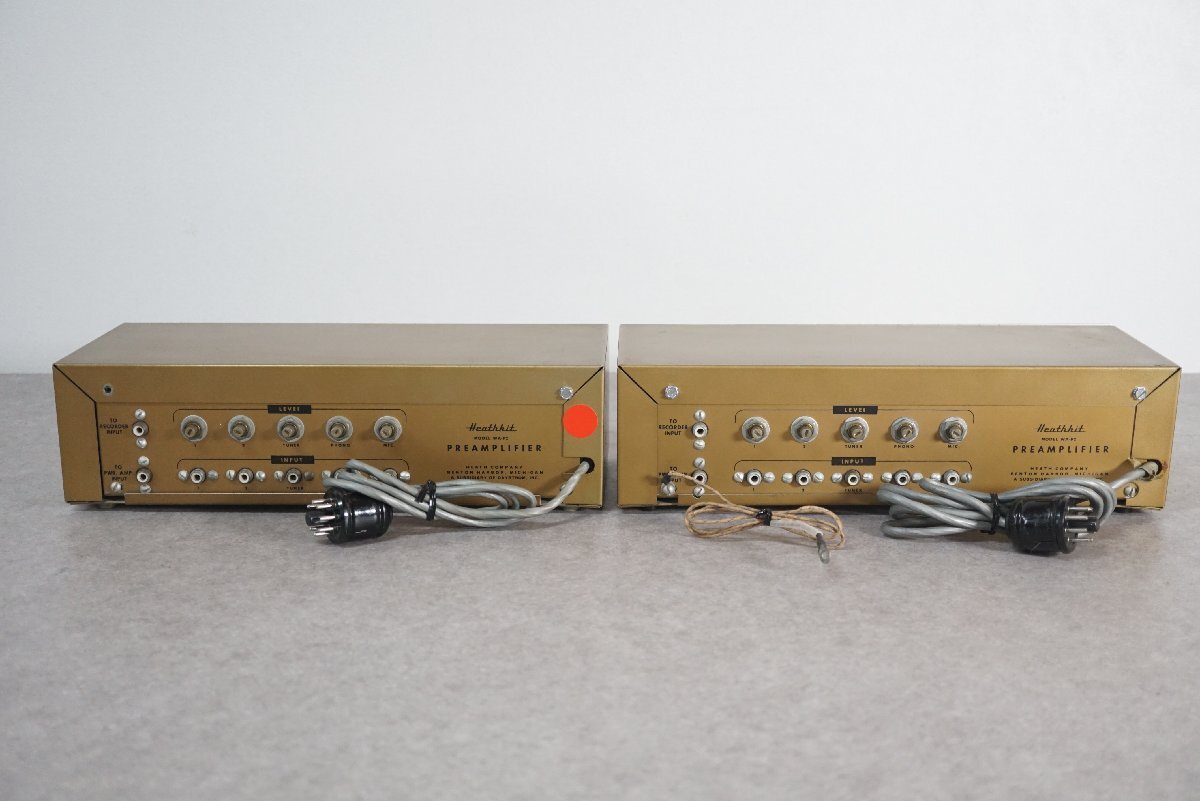 [QS][C4203312] Heathkit ヒースキット WA-P2 PREAMPLIFIER プリアンプ ペア 現状品_画像4