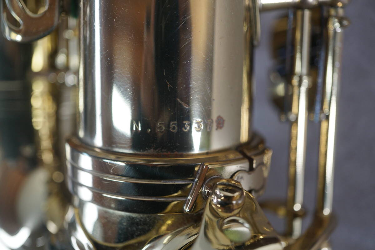 [QS][C4167814] SELMER cell ma-Super Action 80 Series2 Alto saxophone mousepiece / ligature / case etc. attached 