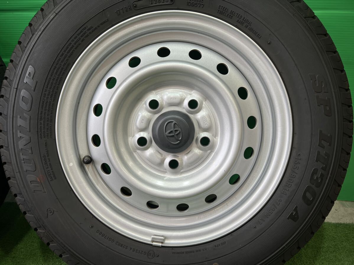 ★ほぼ新車外し★タウンエース/ライトエース 純正14インチ タイヤホイール4本セット DUNLOP SP LT30A 165/80R14 97/95N LT 2023年製造の画像3