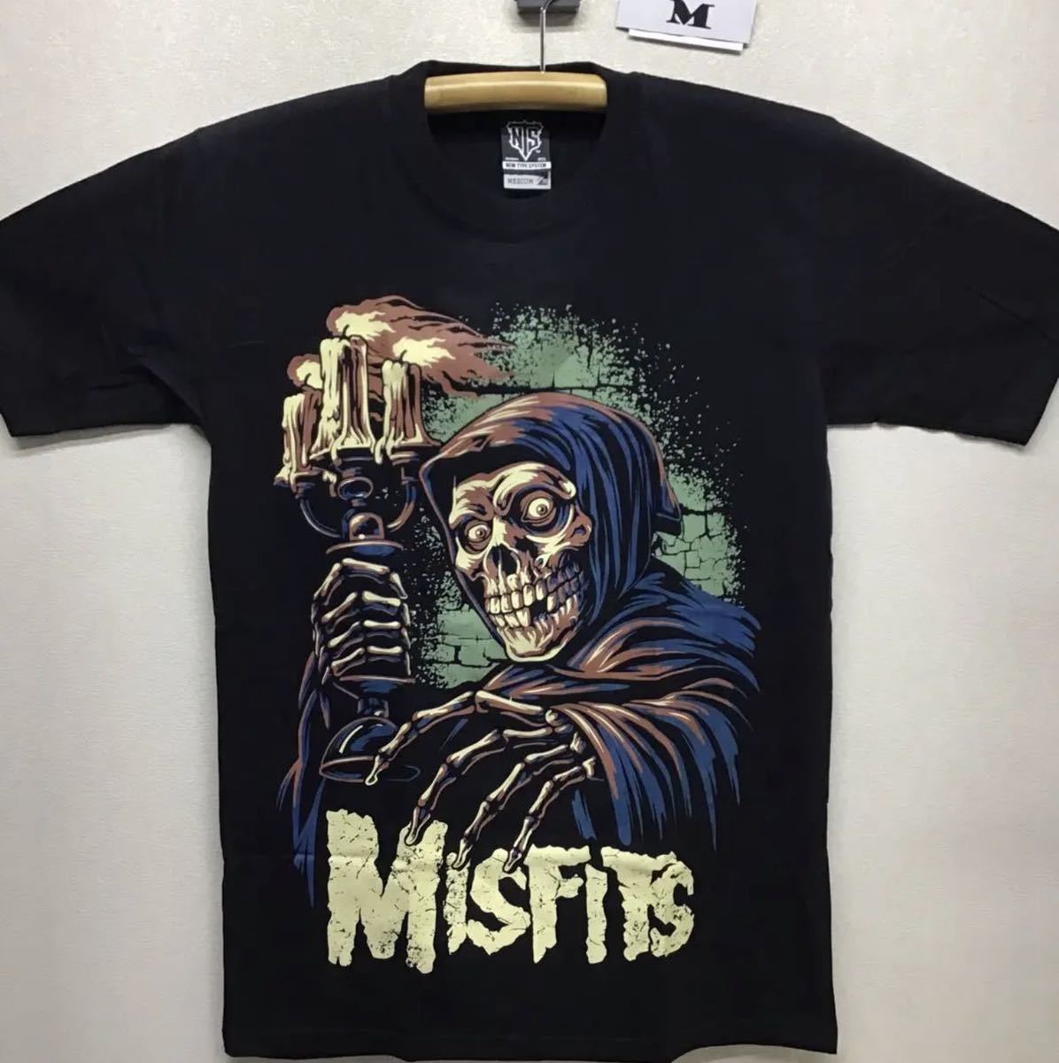 新品 ミスフィッツ Tシャツ M サイズ MISFITS スカル　ロックバンドTシャツ_画像1