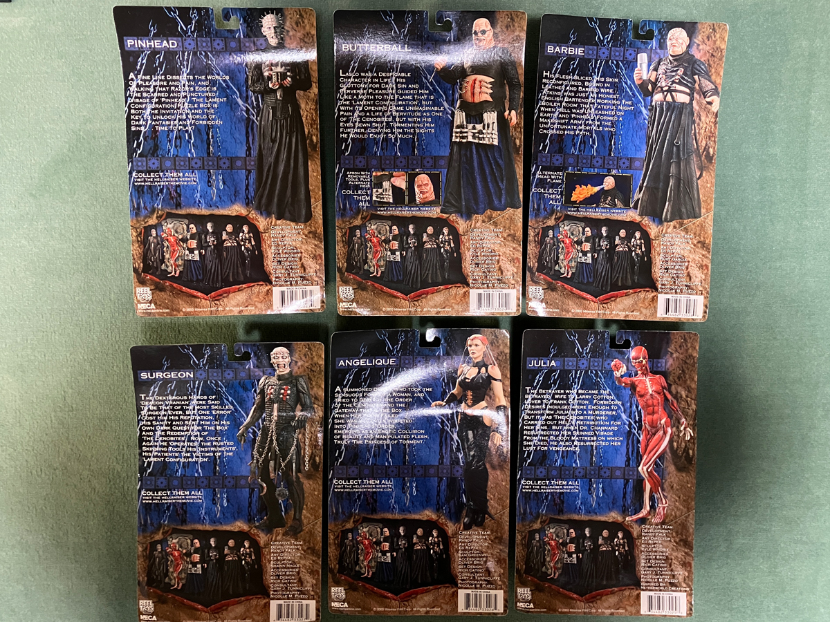 NECA REEL TOYS / ヘルレイザー 17体セット ［新品未開封］　（ネカ リールトイズ ピンヘッド チャタラー HELLRAISER クライブ バーカー）_シリーズ2（裏面）