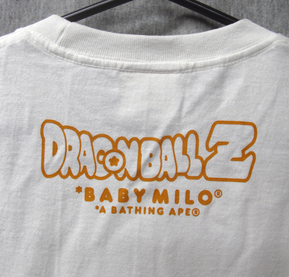 L 送料無料 BAPE × DRAGON BALL Z TEE BRAND NEW L WHITE A BATHING APE BABY MILO ドラゴンボール エイプ Tシャツ 白 L 新品の画像4