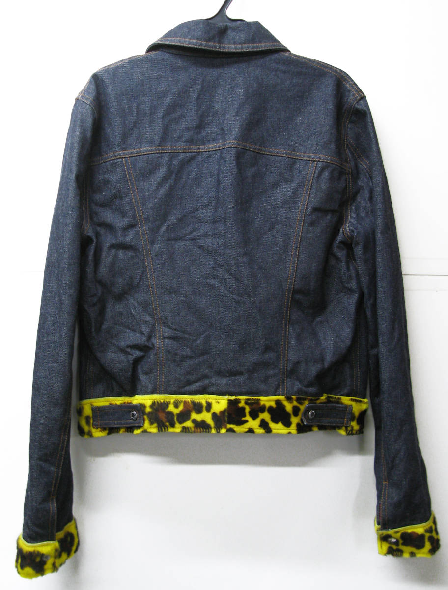 D&G：ファー付き Gジャン ( ドルチェ&ガッバーナ デニム ジャケット レザー denim jacket_画像2