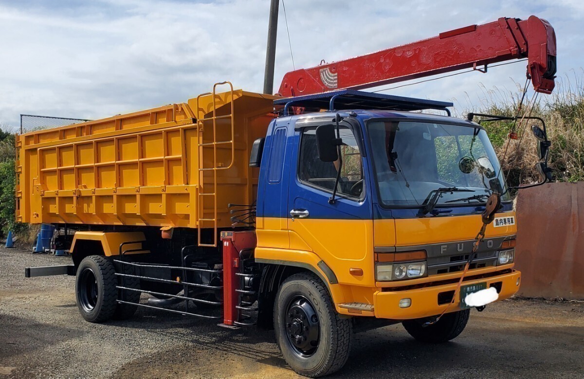 ☆★☆希少車 平成7年 三菱ふそうファイター ワイドボディ ユニック503 増トン 深ダンプ 最大積載量4500kg 荷台内寸 5.3m 容積16m3★☆★_画像3