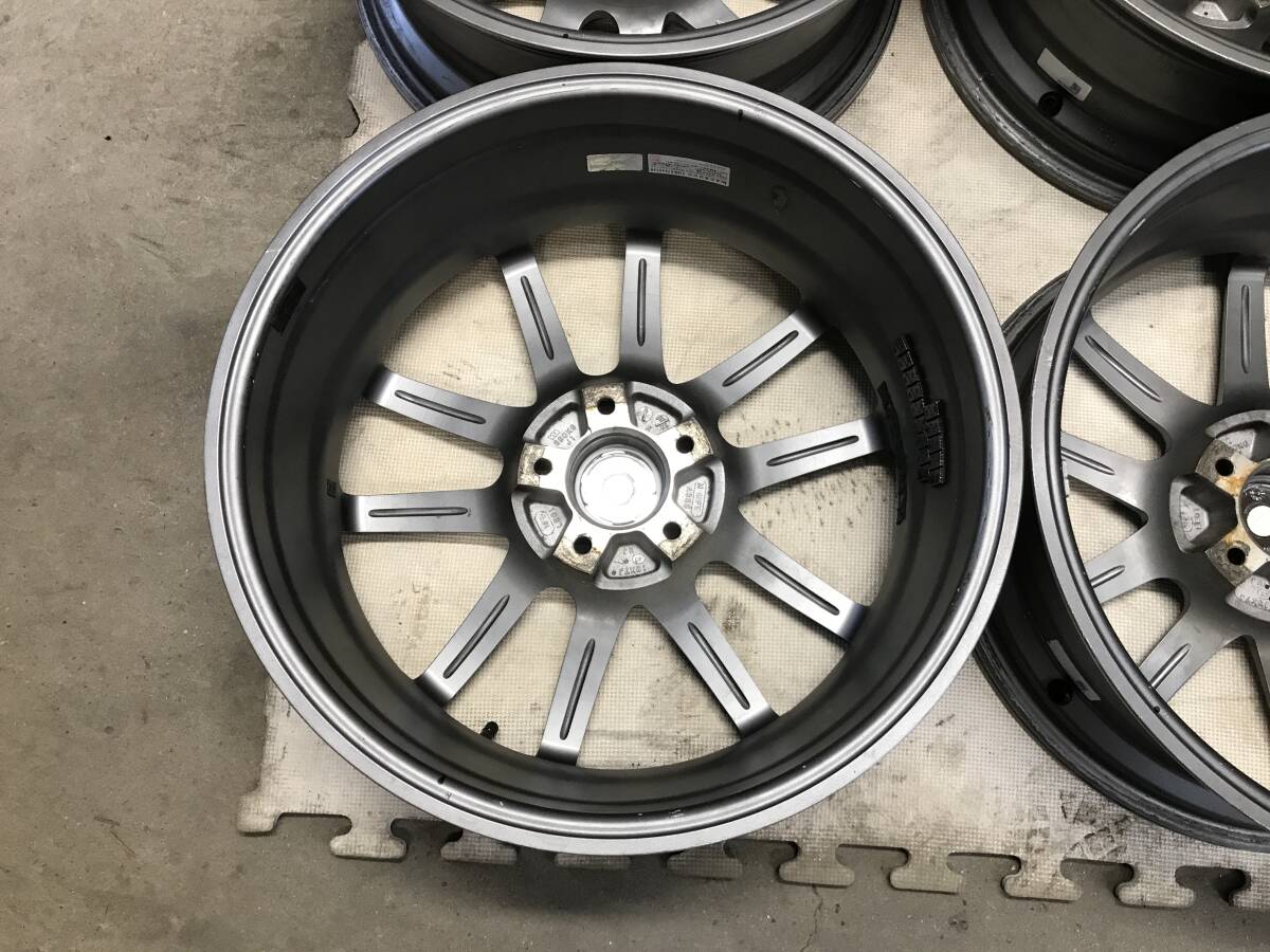 程度良 weds LEONIS【18×7J インセット+47 PCD114.3 5H】軽量 MADE IN JAPANアルミホイール 4本の画像8