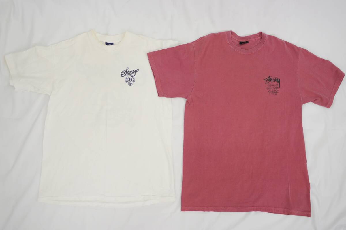 Stussy7点まとめ売り Tシャツ6点+ネックレストップ1点 Y2K コラボ スカル ボブマーリー アイランドレコード スケート ストリート QVQ-91_画像4