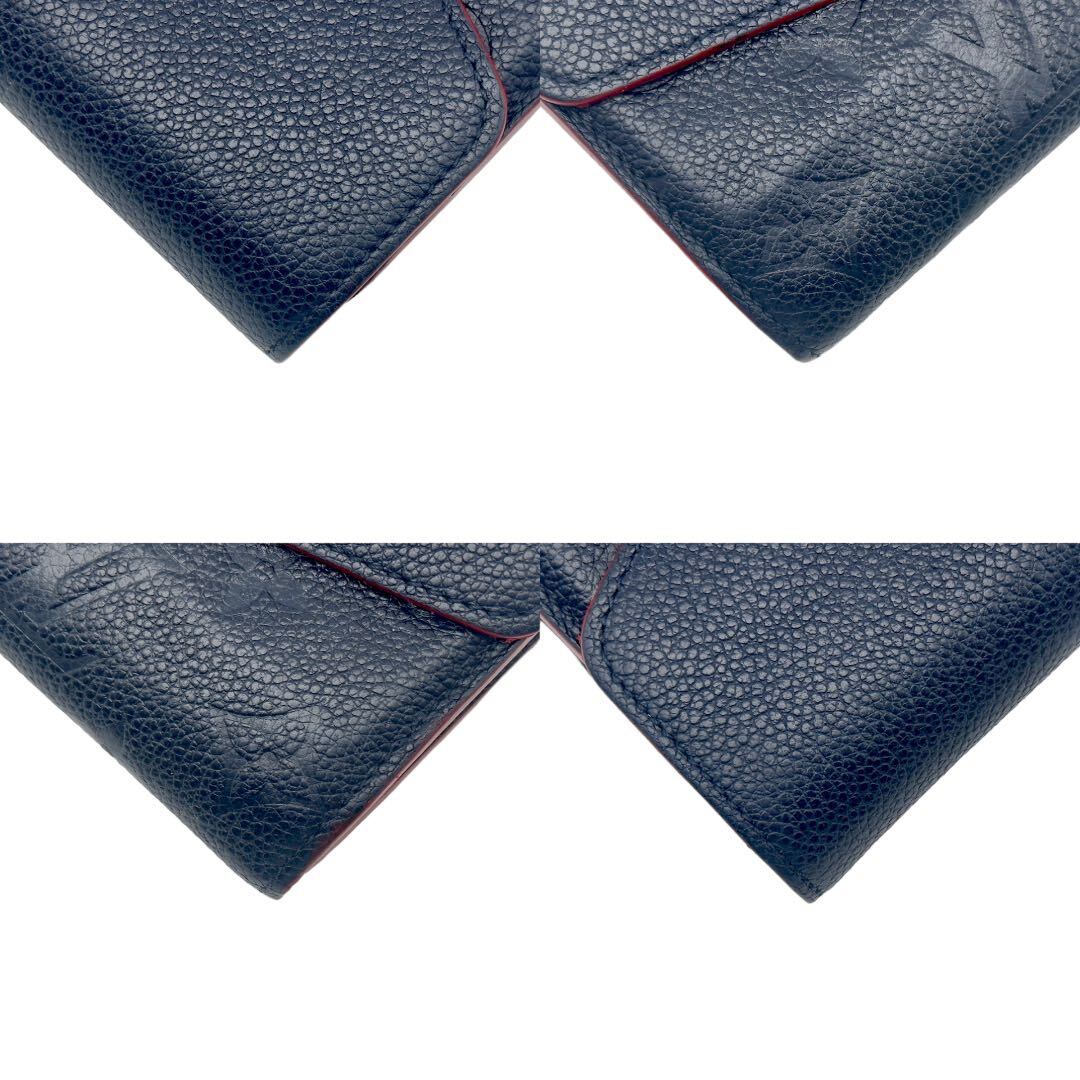 最終価格　LOUIS VUITTON ルイヴィトン モノグラムアンプラント ポルトフォイユサラ 財布 M62125 フラップ マリーヌルージュ (紺、赤)