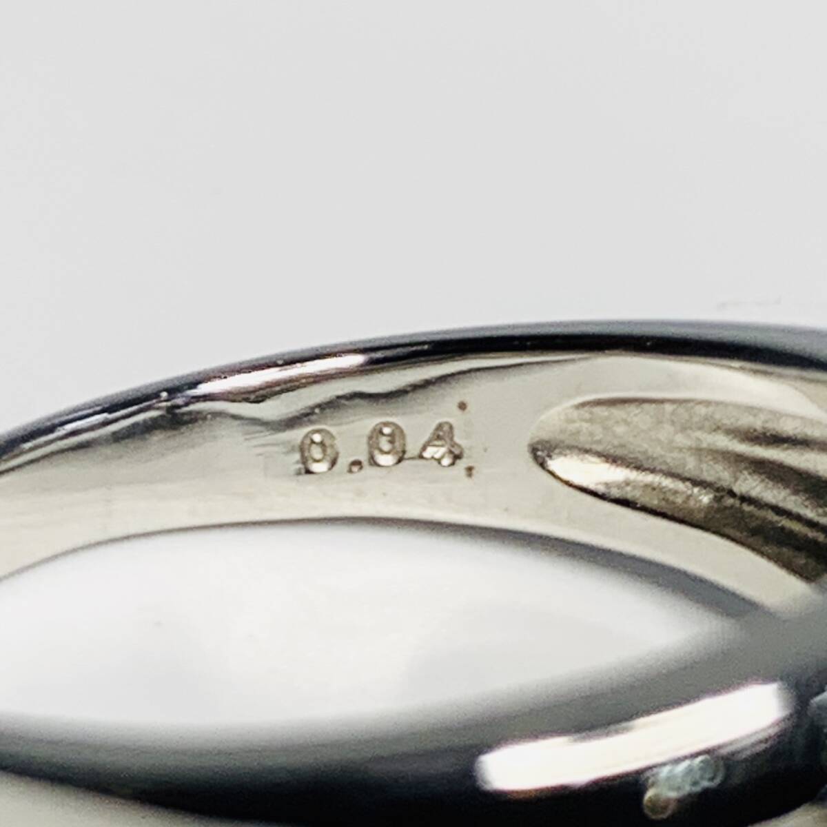 Guy Laroche　ギラロッシュ アメジスト シルバー リング 指輪 925 ダイヤ 0.04ct #14 総重量 約5.05ｇ アクセサリー_画像8
