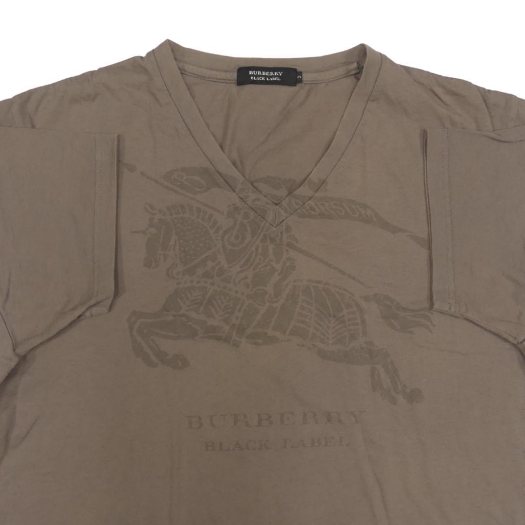 即決★BURBERRY BLACK LABEL★メンズL 廃版 Tシャツ バーバリーブラックレーベル 3 茶 カットソー 半袖 ナイトビッグロゴの画像3