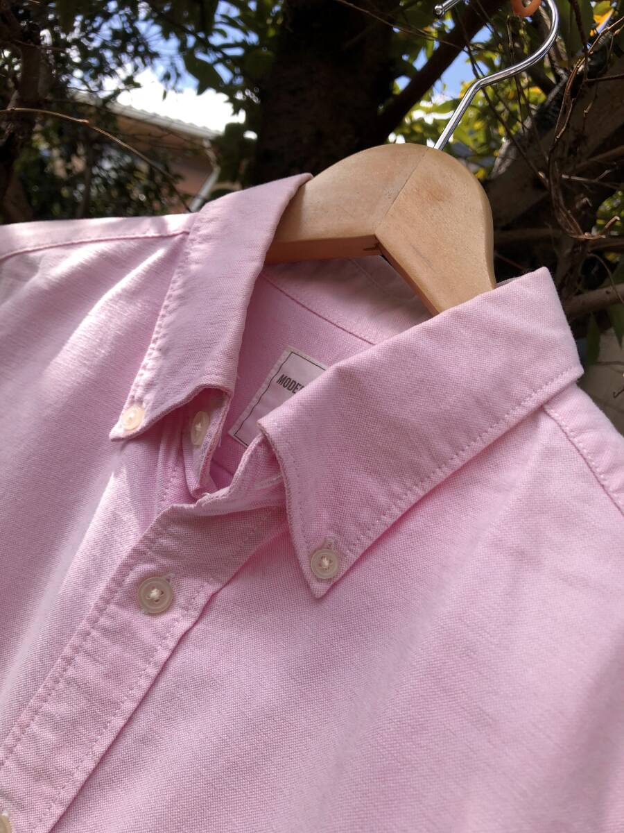 GAP THE MODERN OXFORD ボタンダウン 長袖シャツ ピンク S～M 送料230円の画像3