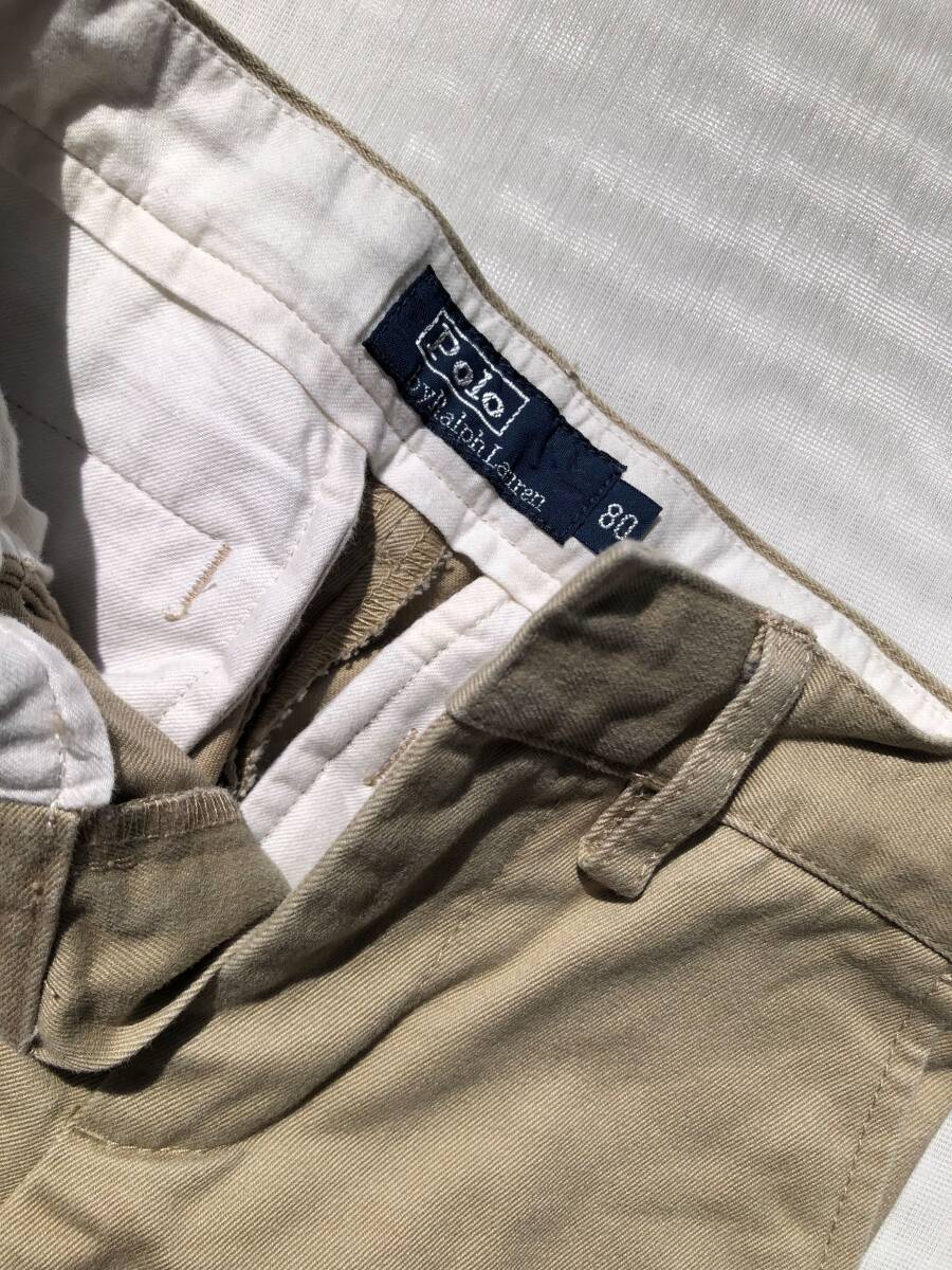 ラルフローレン　CLASSIC　POLO　CHINO　スラックス　チノパン　パンツ　美品　８０センチ　送料230円　綿100％_画像2