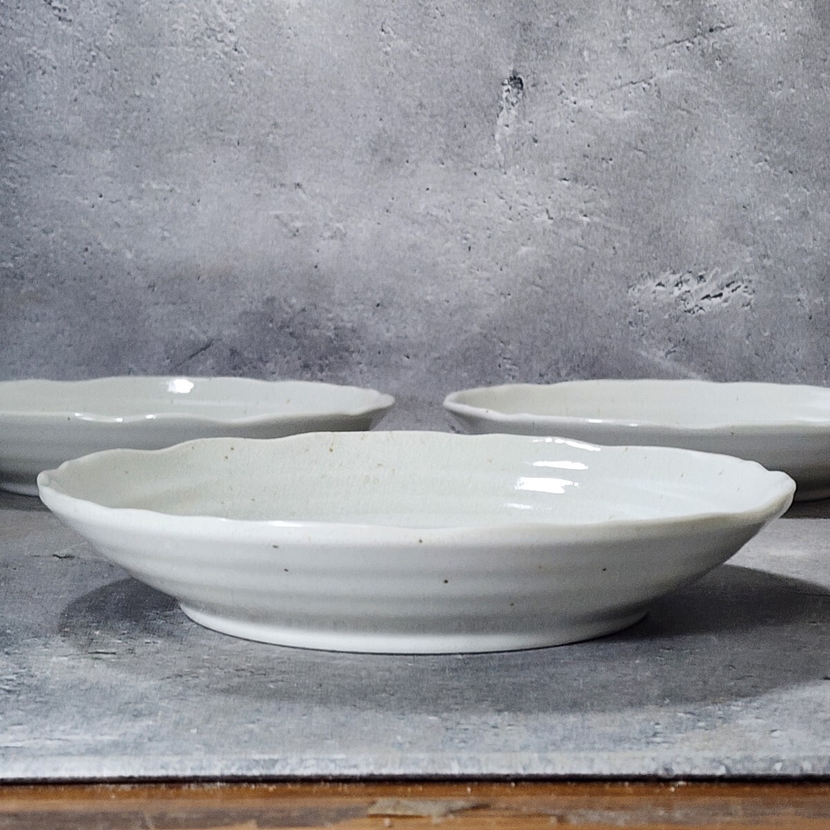 白釉 パスタカレー皿 4枚 未使用 /深皿/シンプル/食器/陶磁器/の画像6