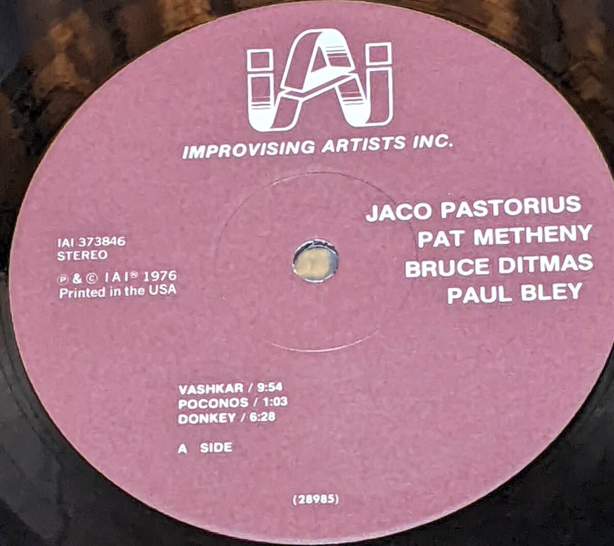 70's ジャコ・パストリアス パット・メセニー ブルース・ディトマス ポール・ブレイ (US盤 LP)/ Jaco IAI 37.38.46 1974年の画像4