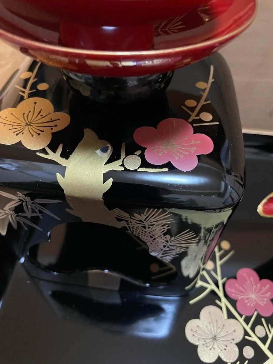 未使用 高級 会津塗 お屠蘇器 セット お祝い 正月 佐藤長悦 漆器 未使用 高級 会津塗 お屠蘇器 セット お祝い 正月 佐藤長悦 漆器