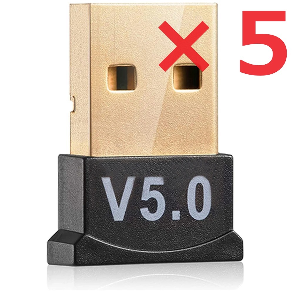 ５個セット　windows11対応　USB Bluetooth 5.0対応 アダプター 小型 ブラック③_画像1