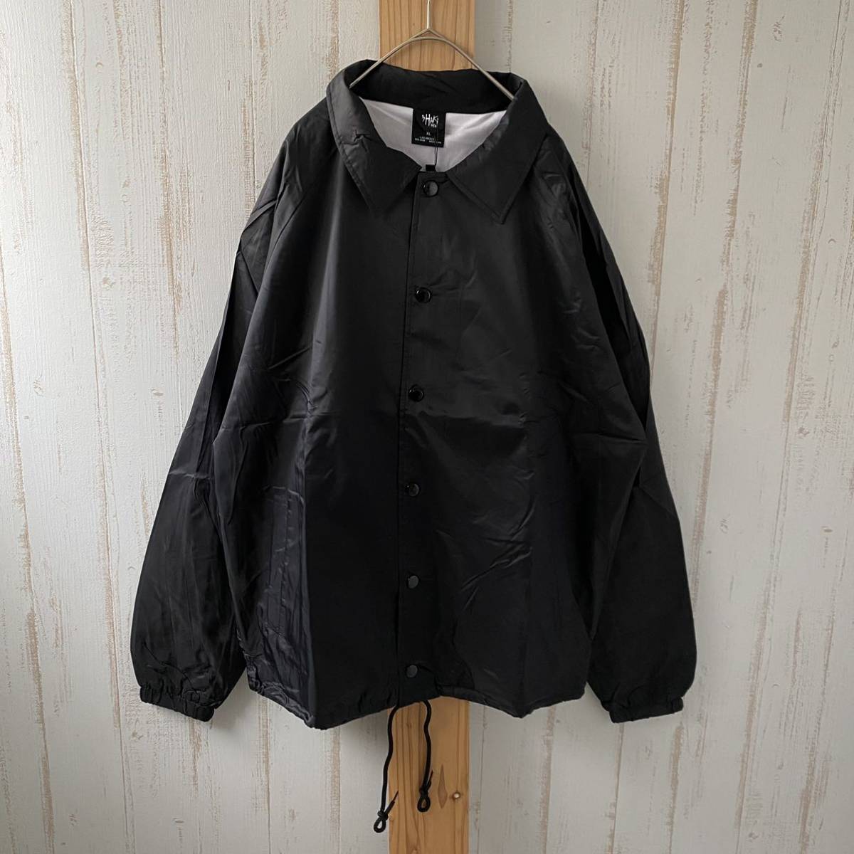 新品未使用 SHAKA WEAR シャカウェア ナイロンコーチジャケット 黒 ブラック XLサイズ COACH JACKET_画像3