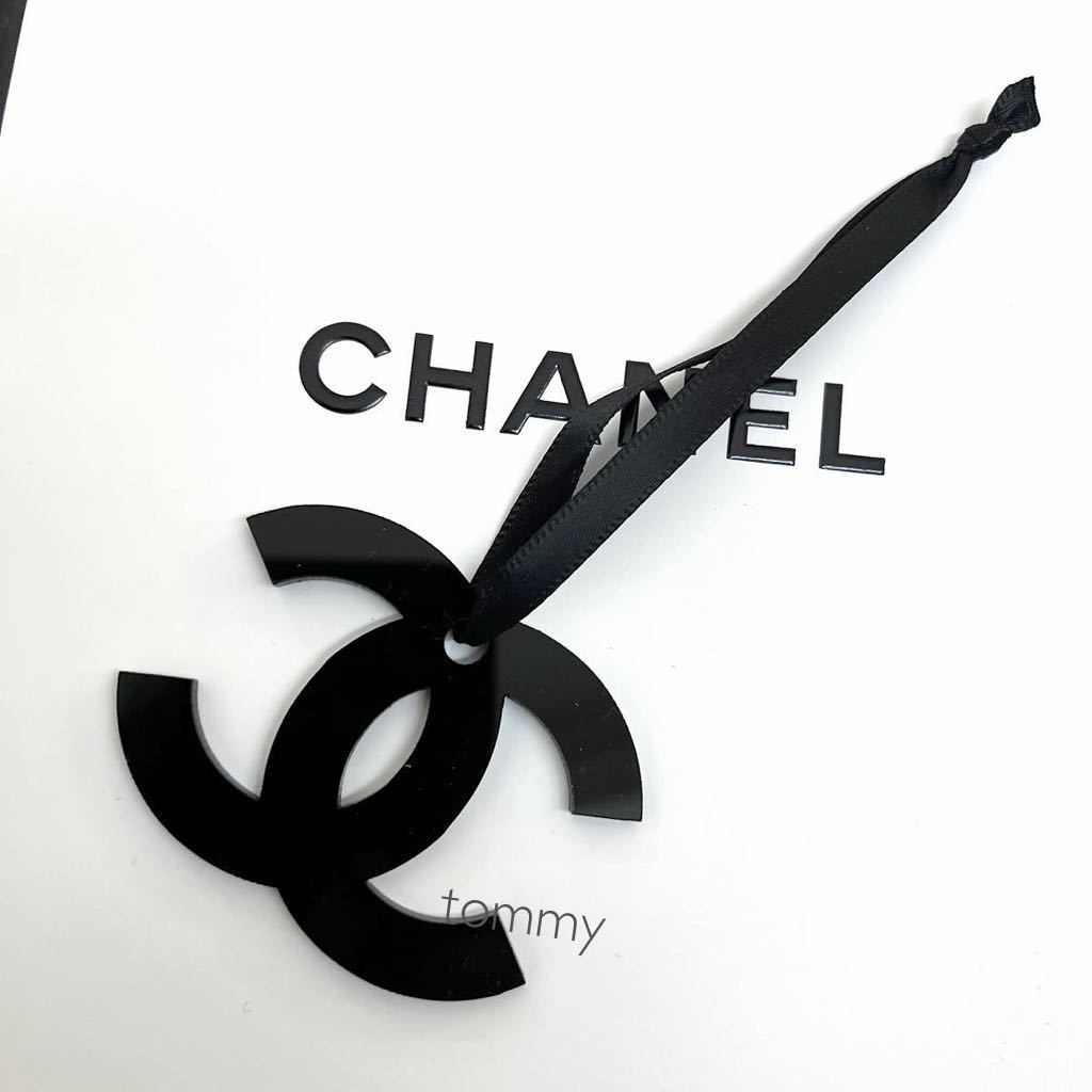 新品未使用 CHANEL シャネル チャームバッグチャーム アクセサリー ロゴ ブランド ノベルティー ブラック _画像3