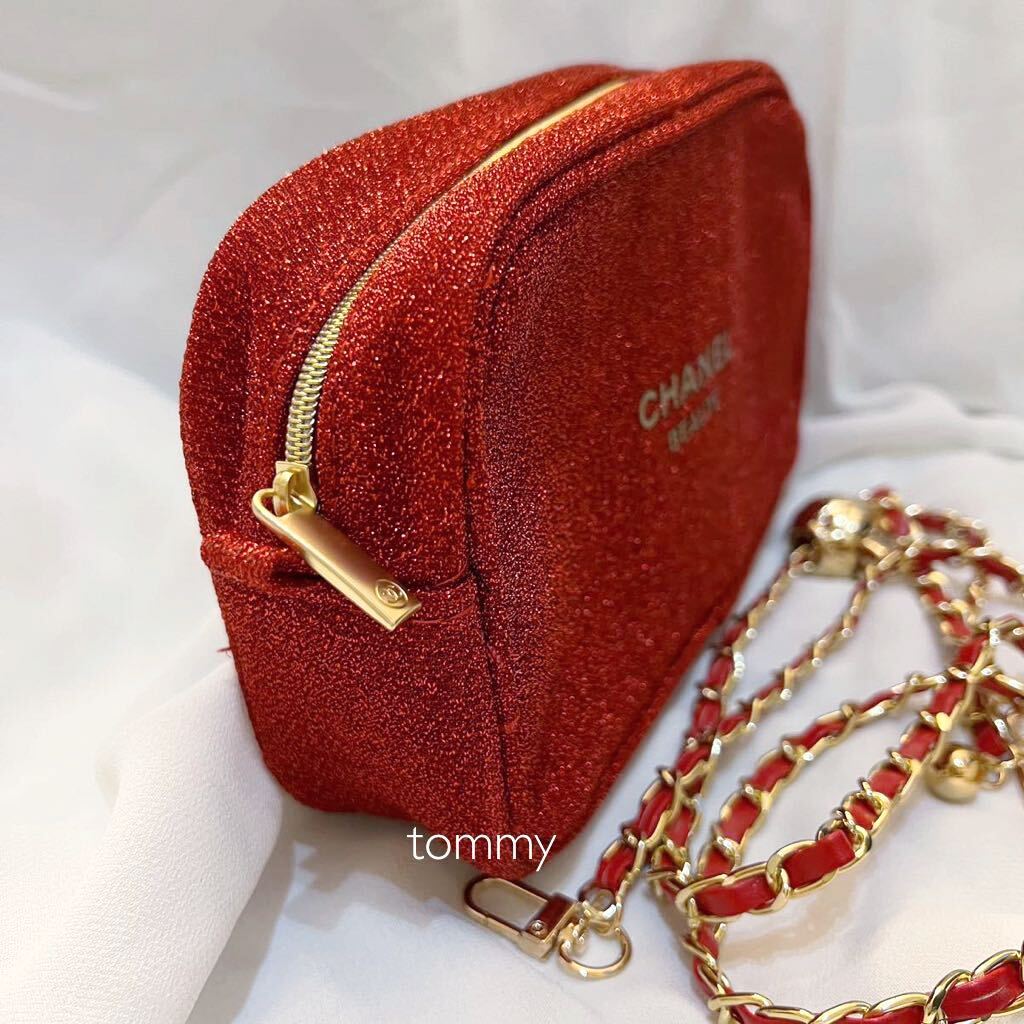 新品未使用 シャネル CHANELノベルティ 2way ポーチ チェーン 新品未使用 シャネル CHANELノベルティ 2way ポーチ チェーン