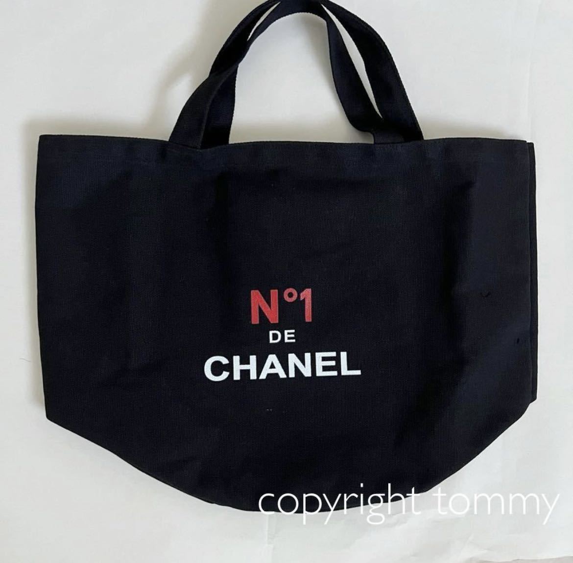 値下げ！新品未使用 CHANEL シャネル カメリア エコバッグ ブラック　ロゴ トートバッグ ブランド 送料無料 バッグ 非売品 ノベルティ_画像3