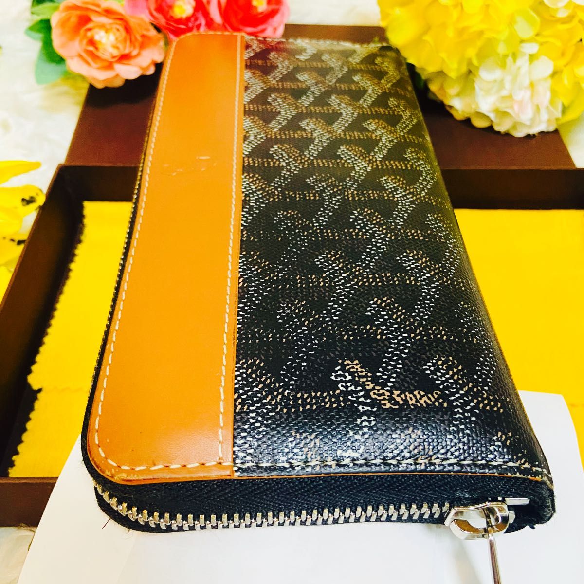 レシート付●GOYARD●ゴヤール●財布●ヘリンボーン●マティニョン●付属品付●メンズ●レディース●モノグラム●箱付き●GM