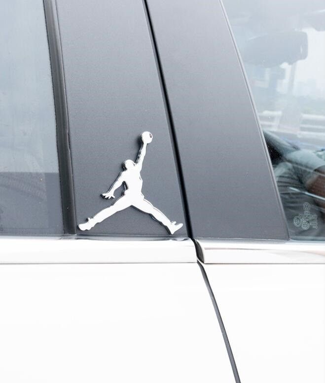 NBA バスケ バスケットボール 飾り Air Jordan アルミ エア ジョーダン ジャンプマン カー ステッカー レッド