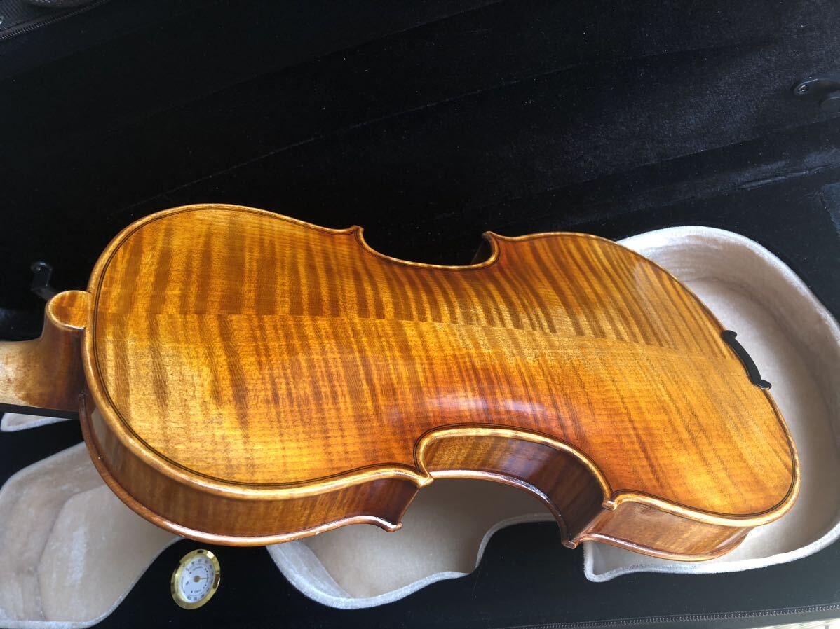 ドイツ製 Bernd Hiller 4/4 フルサイズ バイオリン 虎杢 ヴァイオリン ケース付きの画像6