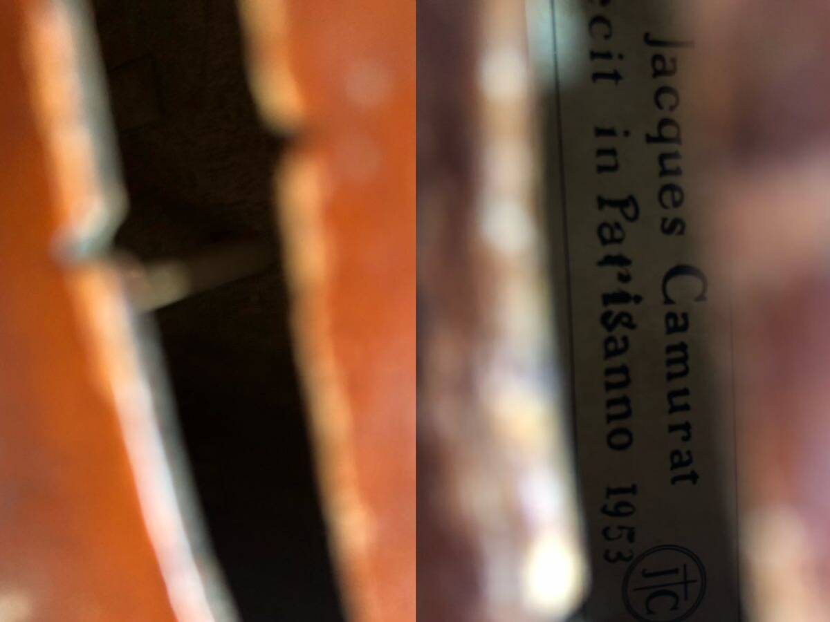 フランス 古いバイオリン フルサイズ 4/4 虎杢 ヴァイオリン_画像4