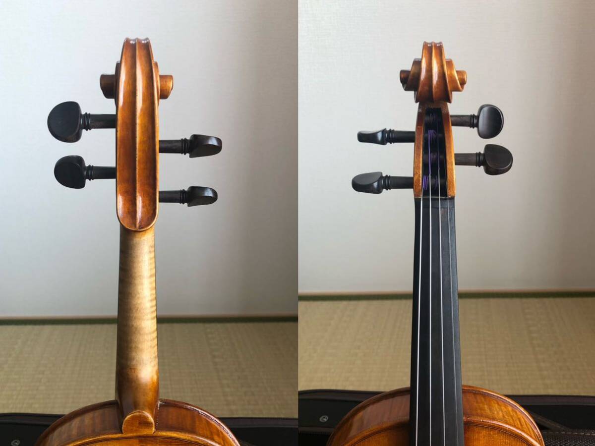 ドイツ製 Bernd Hiller 4/4 フルサイズ バイオリン 虎杢 ヴァイオリン ケース付きの画像8