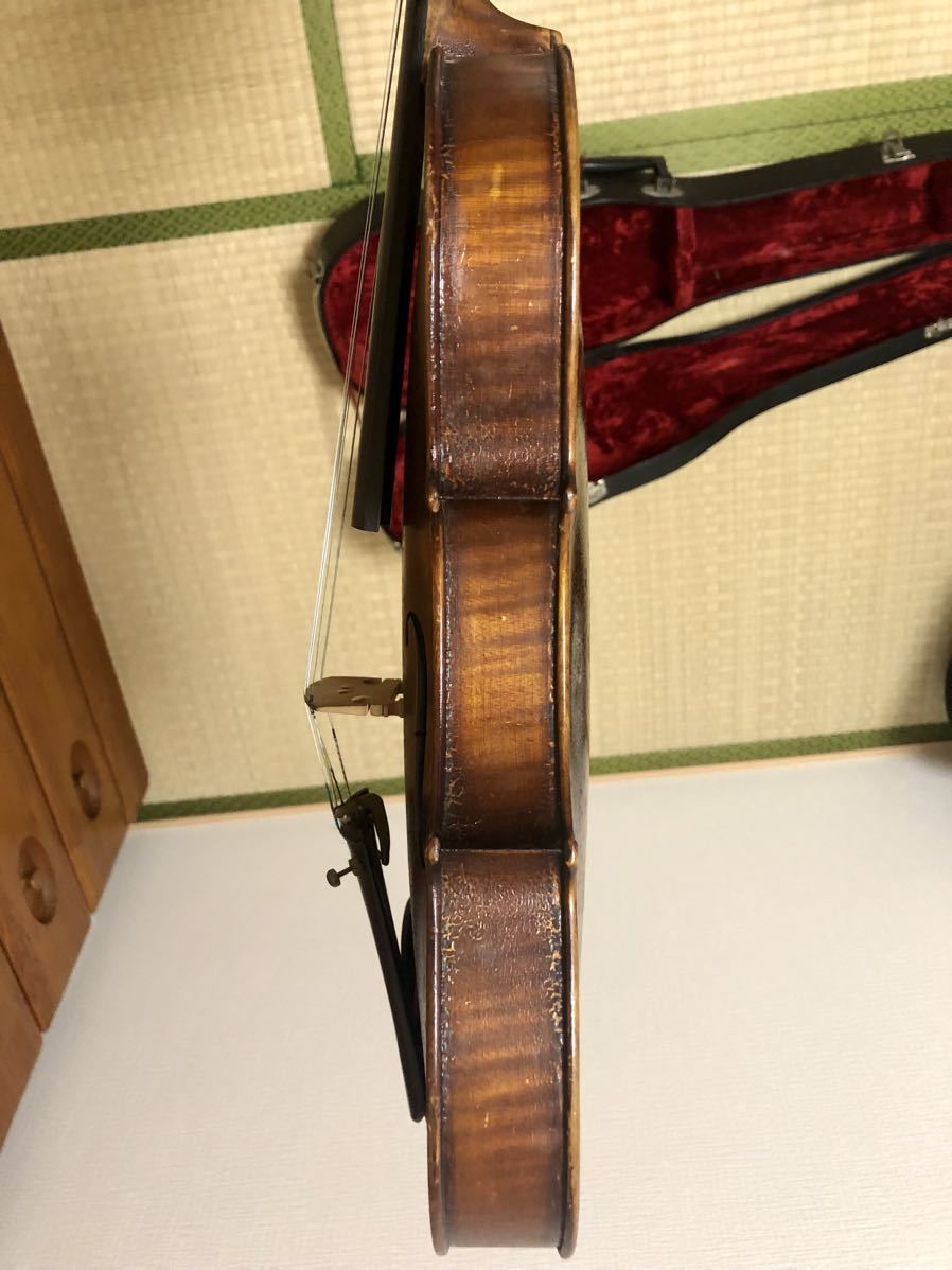 イタリア 古いバイオリン フルサイズ 4/4 虎杢 ヴァイオリン ケース付き_画像4