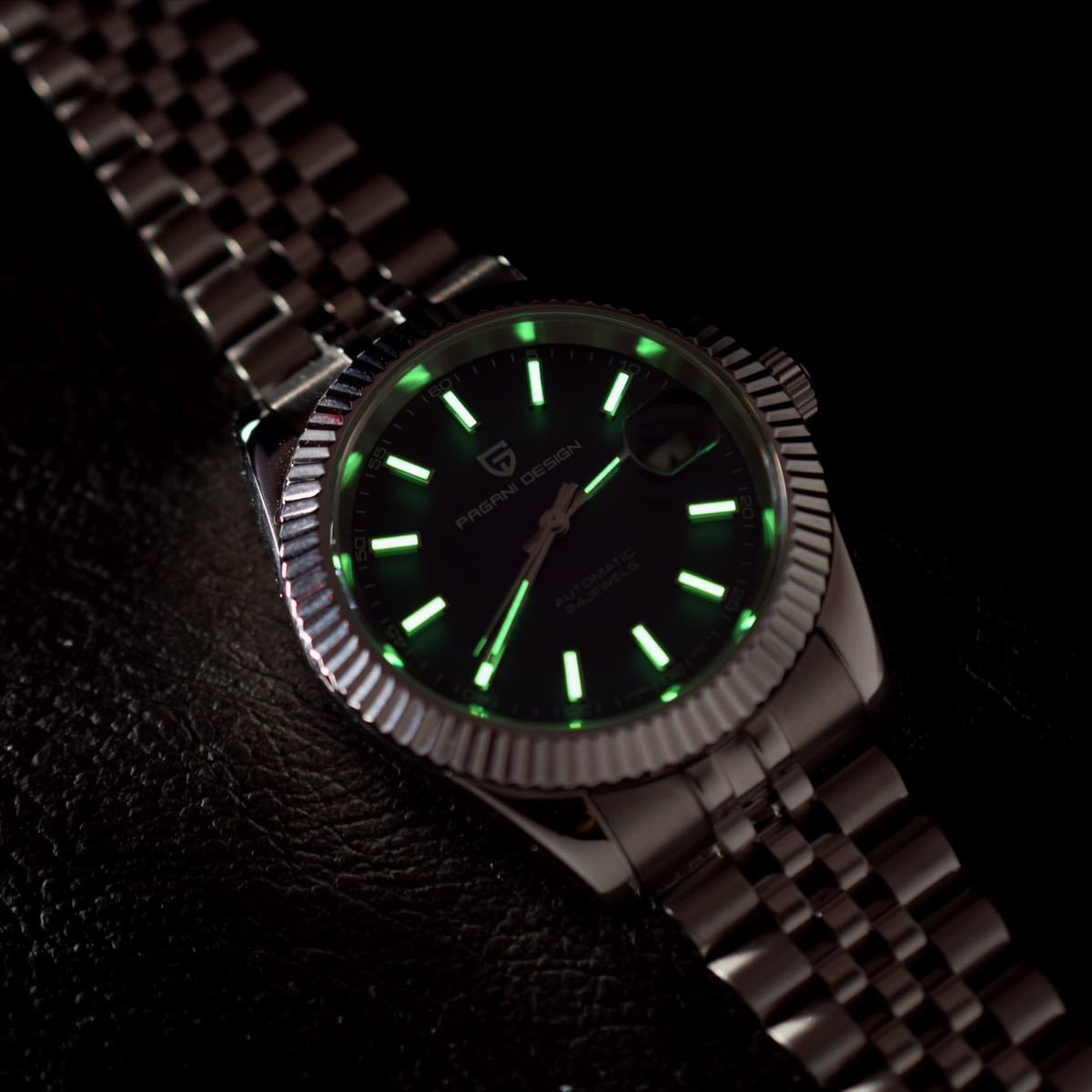 メンズ 腕時計 デイト シルバー シック クラシック 機械式 自動巻 ブルー ジャスト オマージュ ROLEX ロレックス　デイトジャスト_画像8