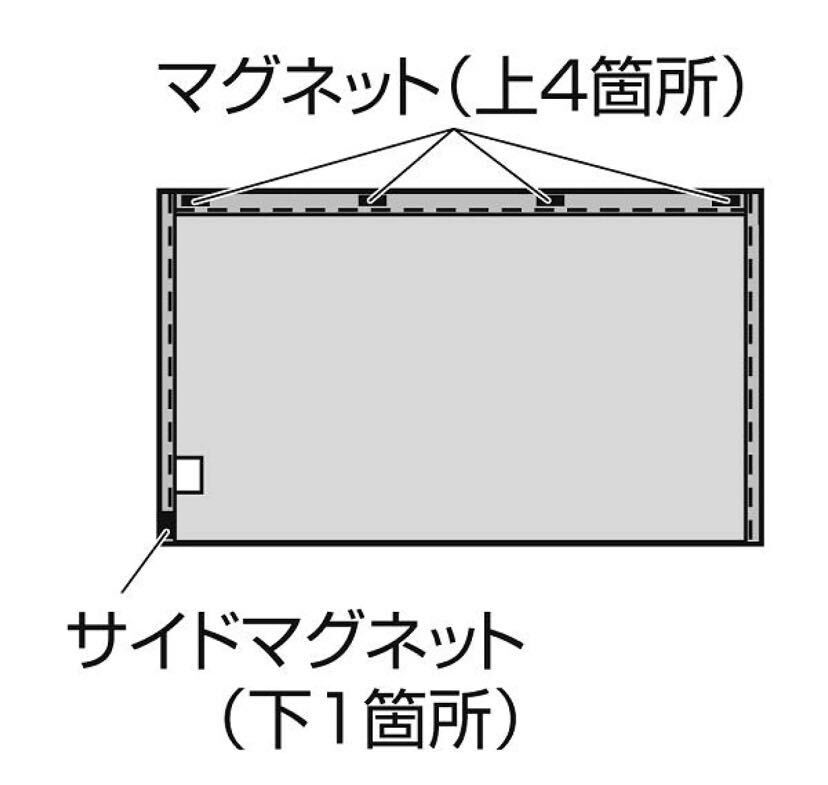 槌屋ヤック 車内用品 快適お手軽マグネットカーテン ブラック Lサイズ 2枚入り LS138★新品です♪_画像6