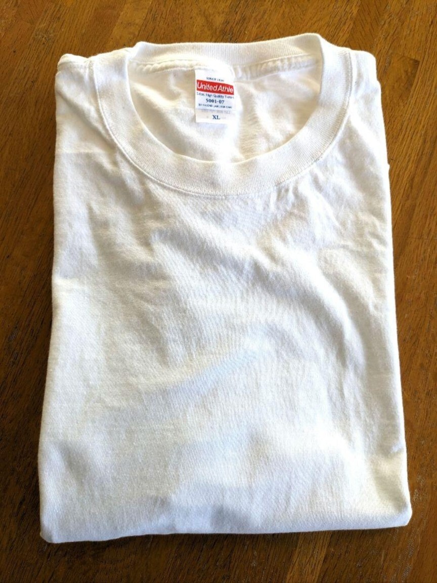 ユナイテッドアスレ　XL　ホワイトTシャツ ワンオッシュ済_画像4